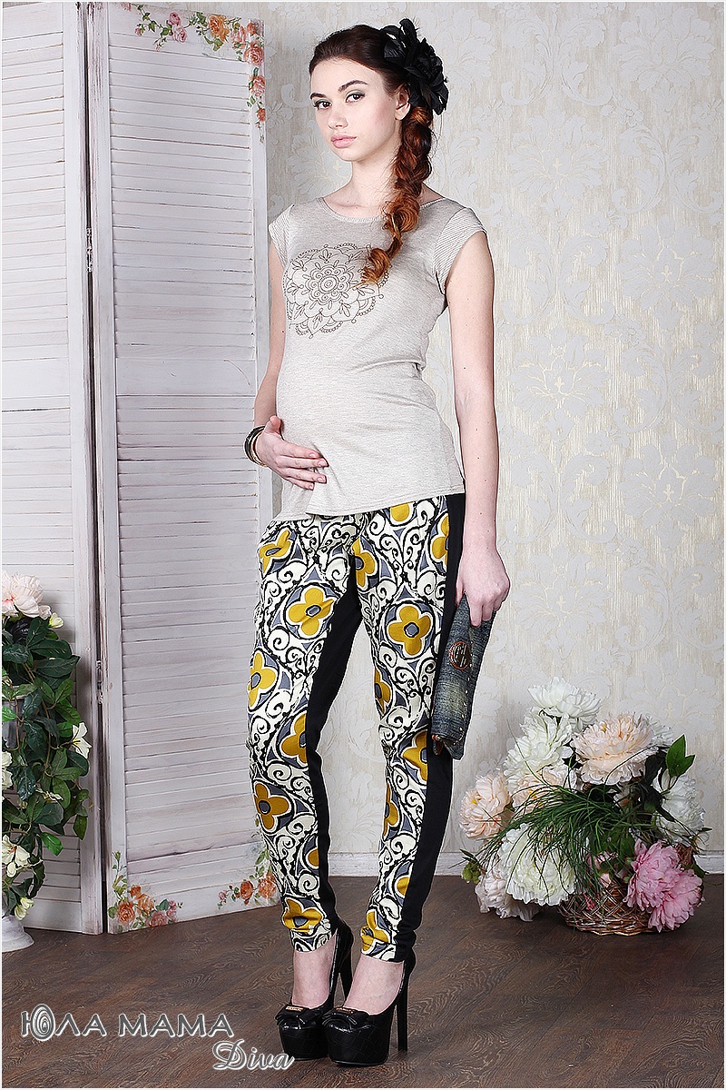 

Брюки для беременных MySecret Pretty flower M черный S14-1.18.2