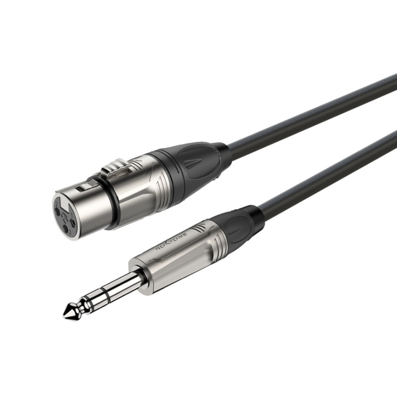 

Микрофонный кабель Roxtone DMXJ220L10, XLR - Jack, 2x0.22, 10 м