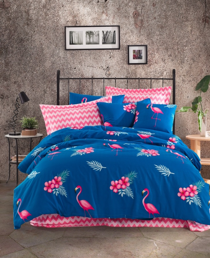 

Комплект постельного белья Lotus Home Perfect Ranforce Flamingo 160x220 Голубой (svt-2000022267168)