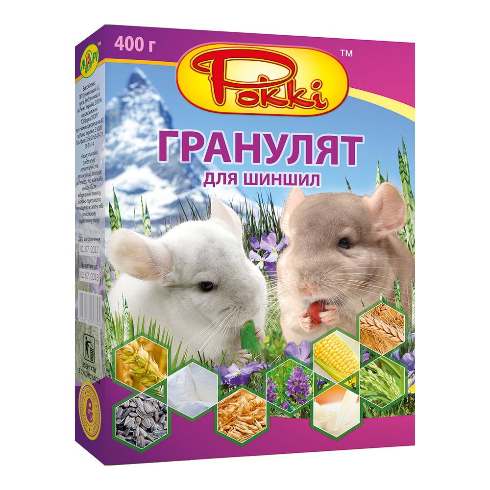 

РОККИ Гранулят для шиншилл Лори 400 г (10 упаковок) (ПФ-22129)