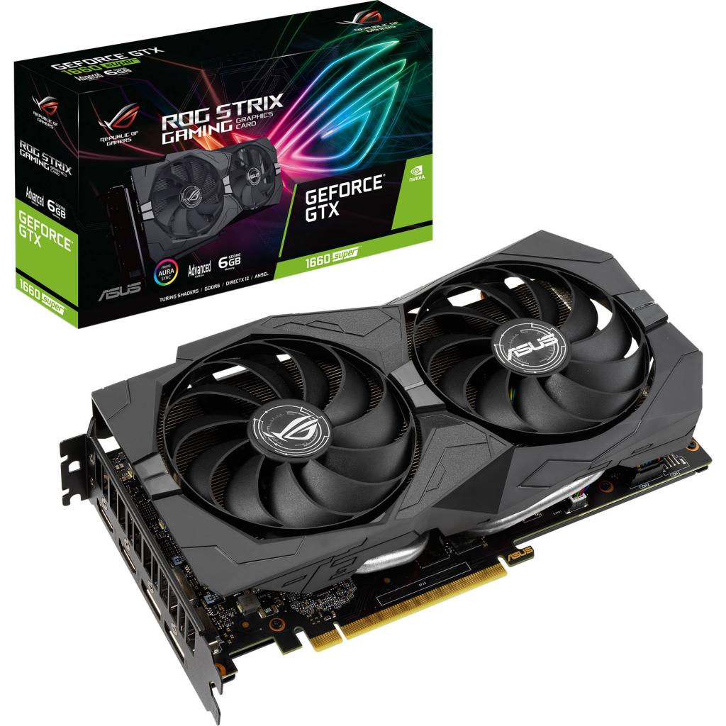 

Відеокарта ASUS GeForce GTX1660 SUPER 6144Mb ROG STRIX ADVANCED GAMING (ROG-STRIX-GTX1660S-A6G-GAMING)