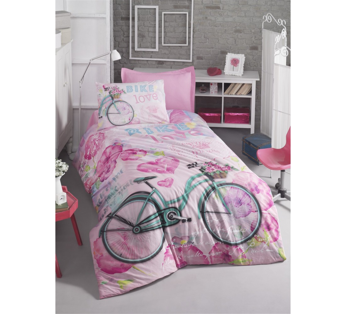 

КПБ Cotton box Ранфорс подросток BIKE PEMBE 160х220