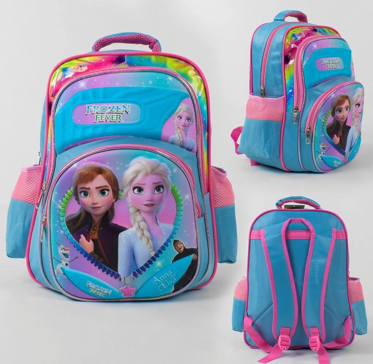 

Школьный рюкзак School&Walk С 43633 Мягкая спинка 3D рисунок Три внешних кармана Голубой
