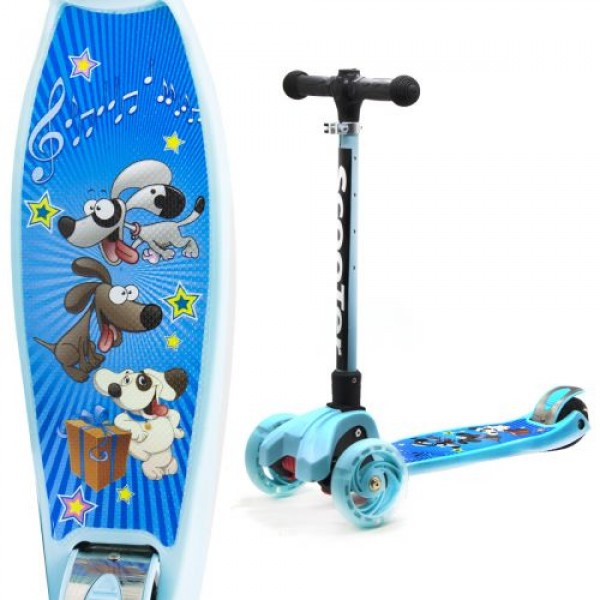 

Самокат четырехколесный Scooter: Собачки GS-0040