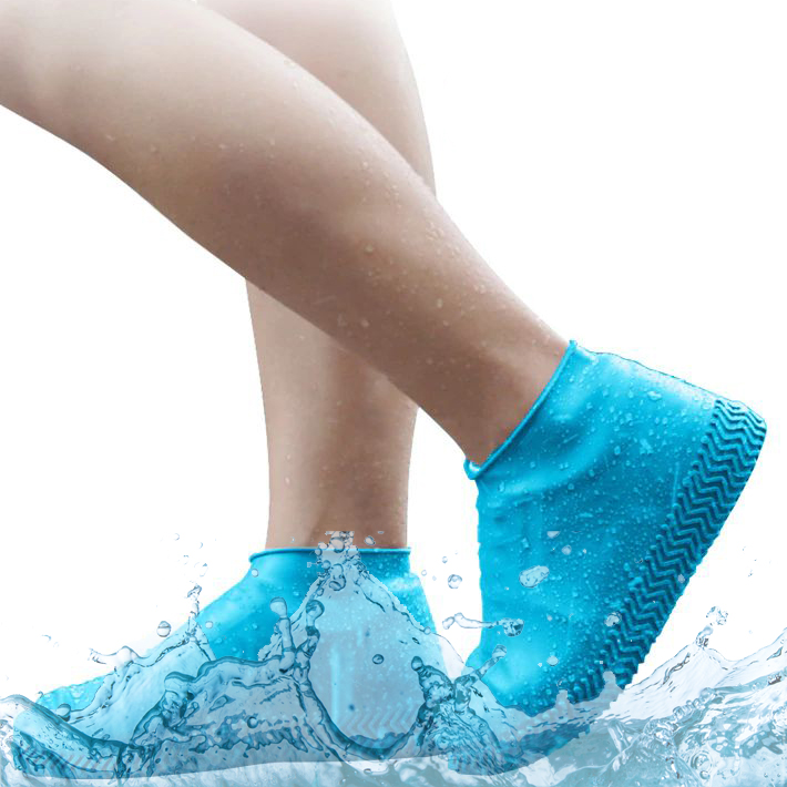 

Силиконовые водонепроницаемые бахилы Чехлы на обувь WSS1 S 35-38р Blue SKL25-223355