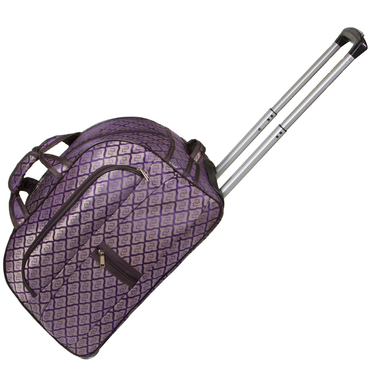 

Сумка на колёсах BagHouse малая 50х32х28, ткань полиэстер цвет фиолетовый ксЛ009мбежф