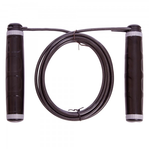 

Скакалка со стальным тросом и местом под утяжелитель PS FI-4030-C Black (PS00659)