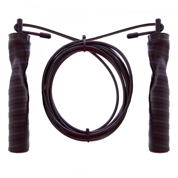 

Скакалка скоростная с подшипником и PVC жгутом FI-5727 Black (PS00649)