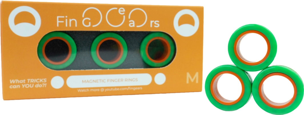 

Магнитные кольца FinGears Magnetic Rings Sets Size M Green-Orange (FG380MGROR)