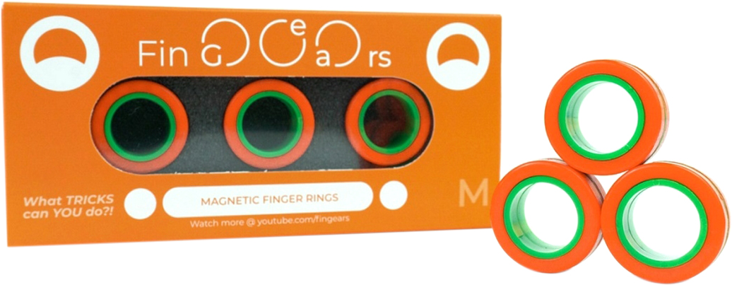 

Магнитные кольца FinGears Magnetic Rings Sets Size M Orange-Green (FG380MORGR)