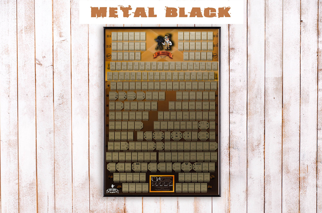 

Скретч постер My poster cinema edition 20 century в металлической раме Black