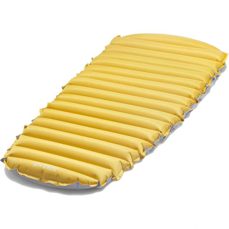 

Матрас надувной односпальный Intex 68708 Cot Size Camp Bed кемпинговый Желтый с серым (bint_68708)