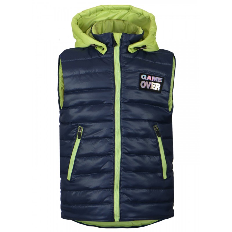 

Теплий жилет для мальчика DaNa-kids 122 см (54009-S) Синий с салатовым