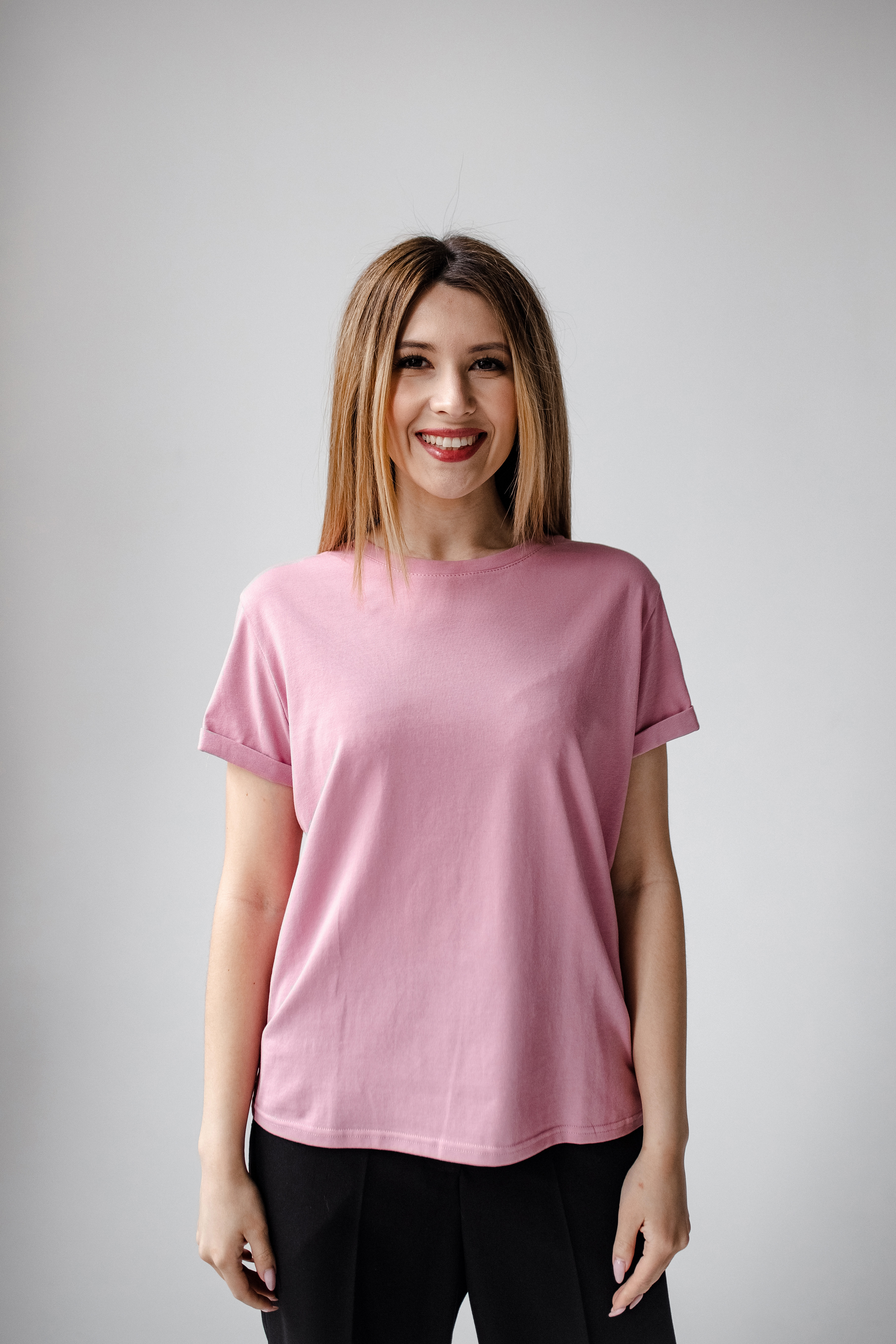 

Футболка Wear me с манжетом по рукаву S Розовый 1w/88/41