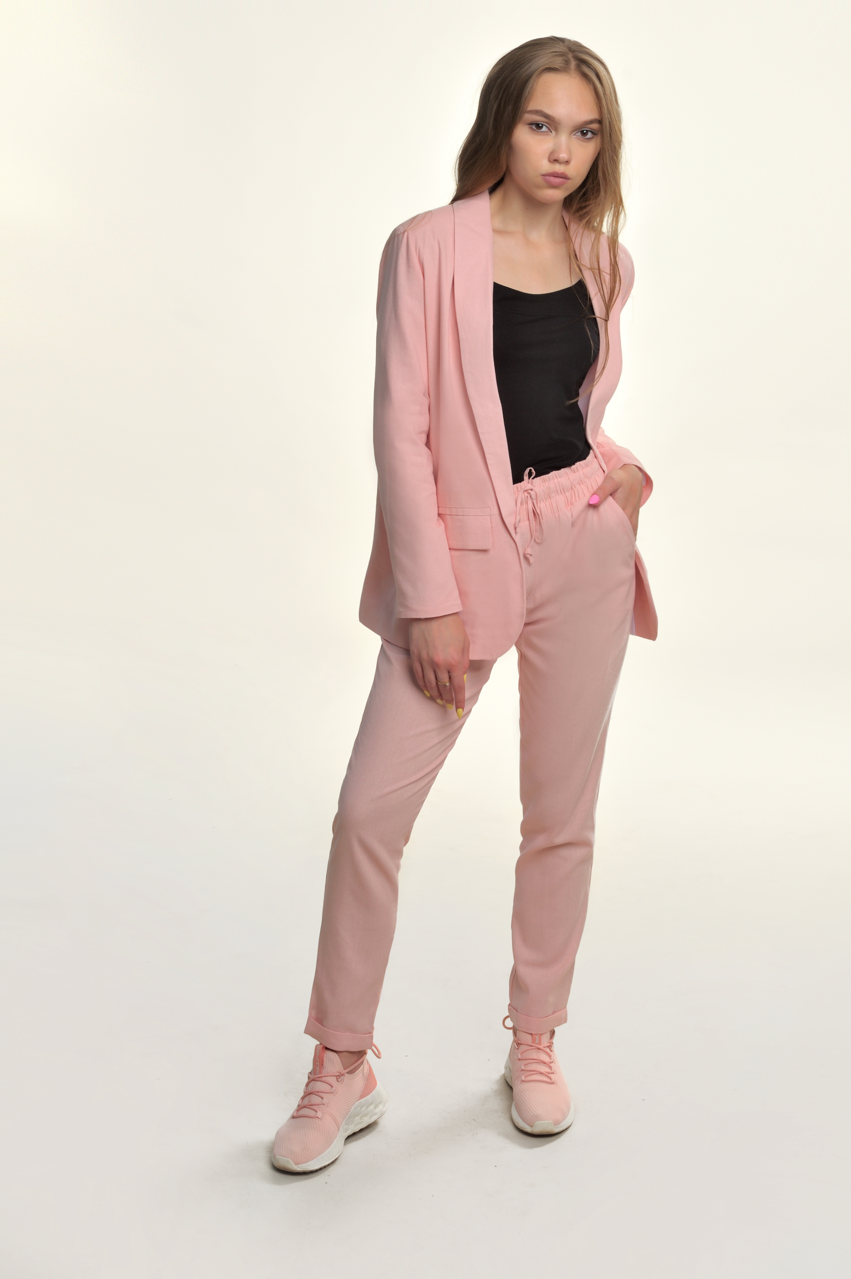 

Жакет Wear me Легкий из льна 48 Розовый 2w/12/40