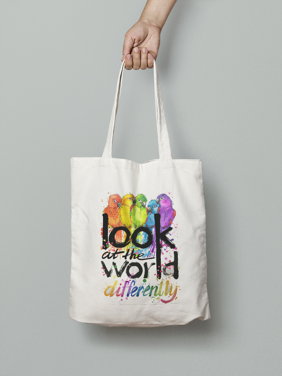 

Эко-сумка Owear с ярким принтом aqua85Bag-WH Светло-бежевый