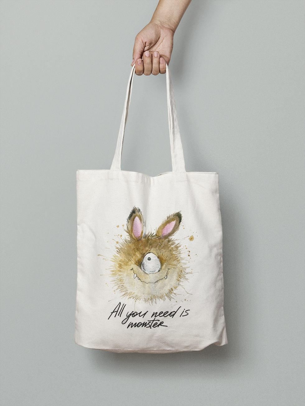 

Эко-сумка Owear с ярким принтом aqua279Bag-WH Светло-бежевый