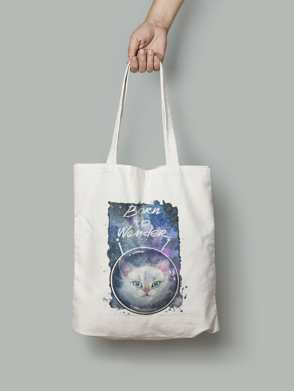 

Эко-сумка Owear с ярким принтом aqua336Bag-WH Светло-бежевый