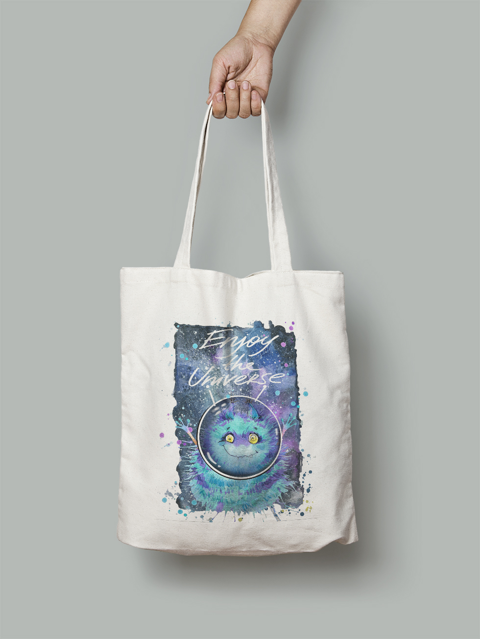 

Эко-сумка Owear с ярким принтом aqua386Bag-WH Светло-бежевый