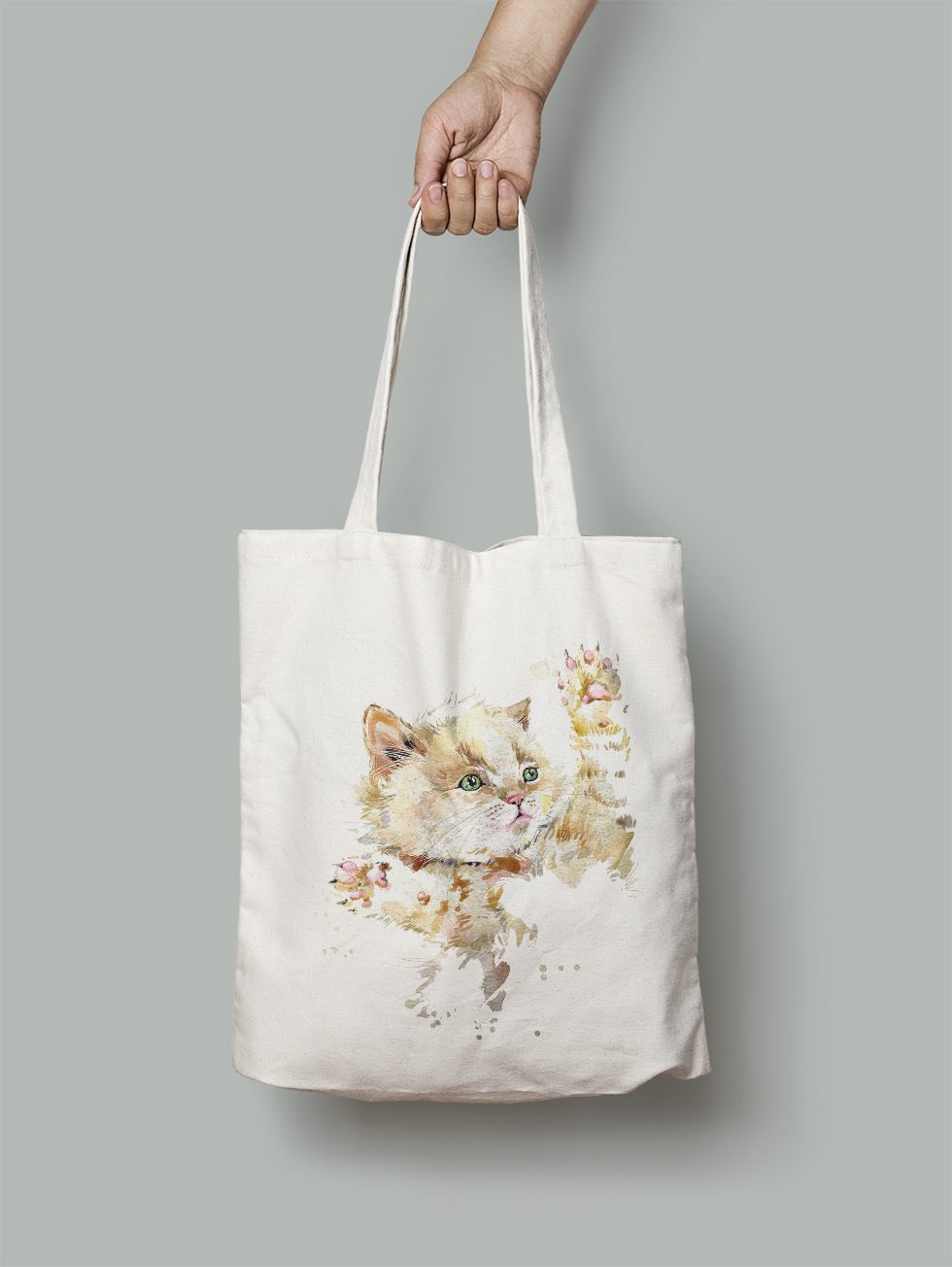 

Эко-сумка Owear с ярким принтом aqua395Bag-WH Светло-бежевый