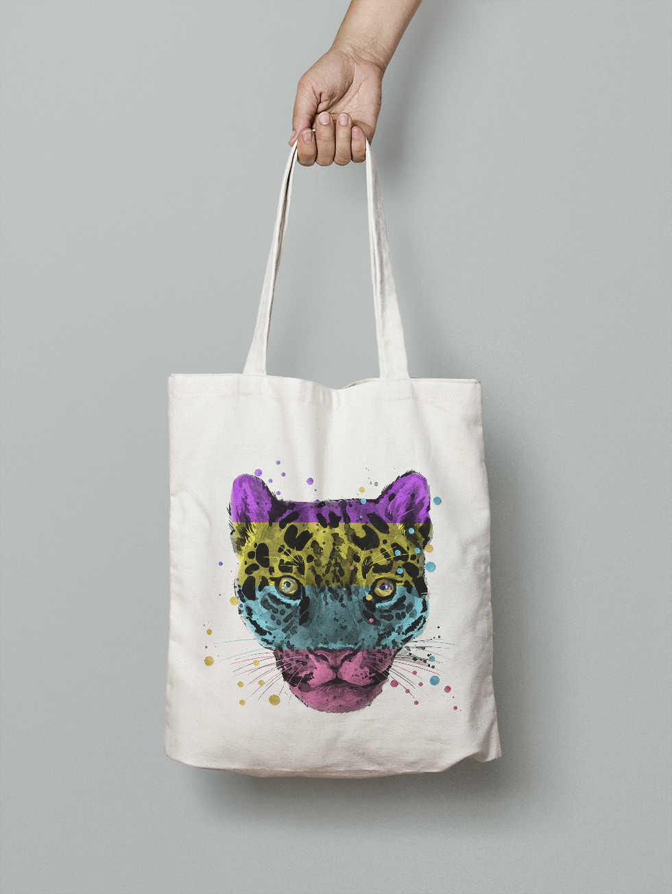

Эко-сумка Owear с ярким принтом aqua194Bag-WH Светло-бежевый