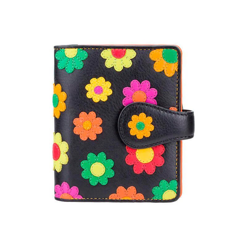

Кошелек женский кожаный Visconti Sunshine Black Pace Daisy (DS80 BLK/PC)