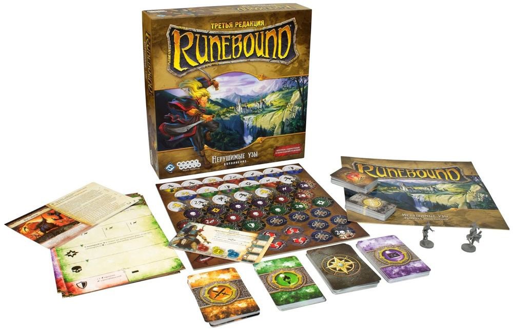 

Настольная игра Hobby World Рунный край (рунебаунд) Нерушимые Узы (рус) (Runebound Unbreakable Bonds (rus))