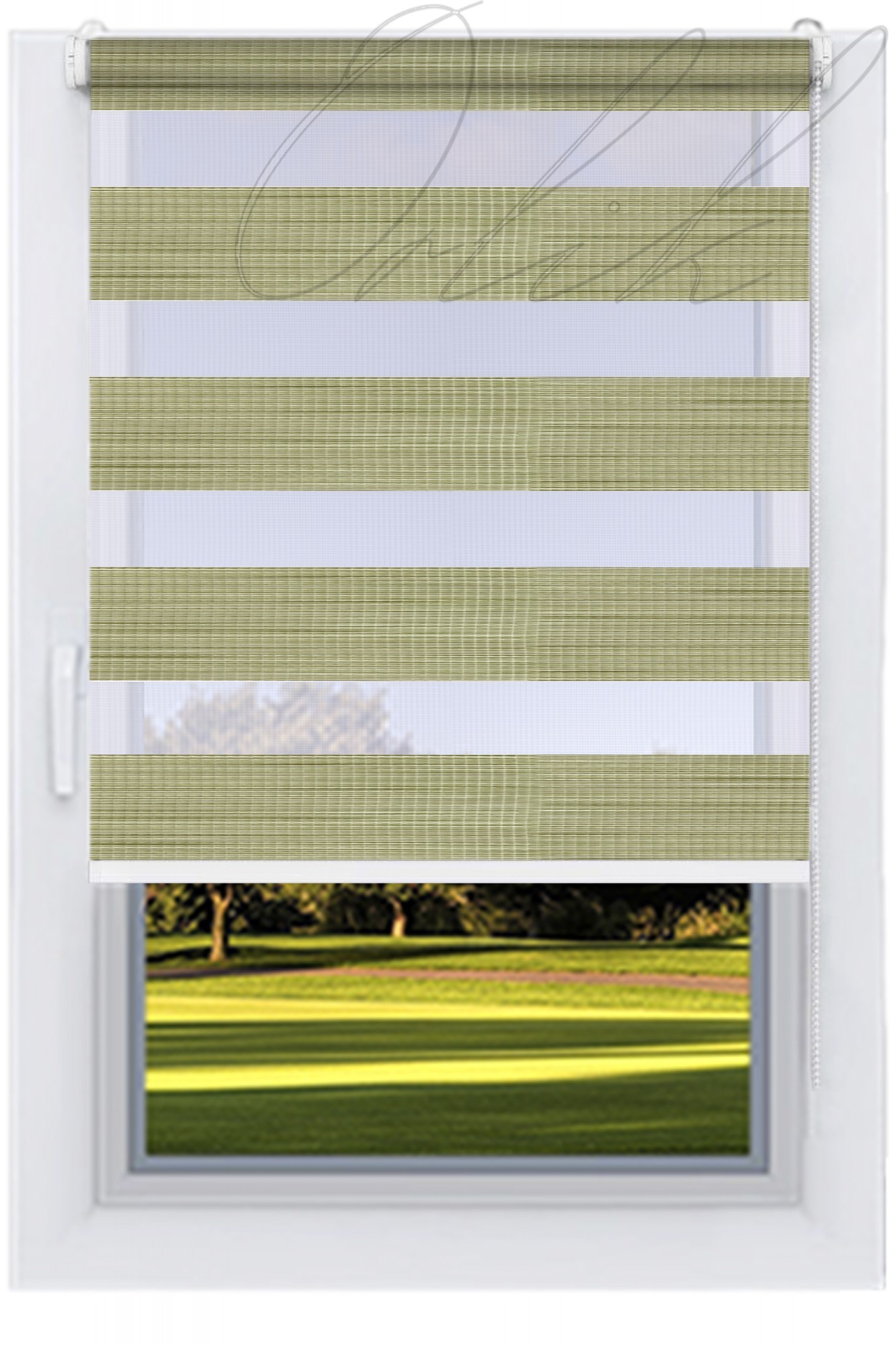 

Ролета тканевая DECOLUX СИЕНА Оливковый 97,5х200 Д-Н вал 19 белый