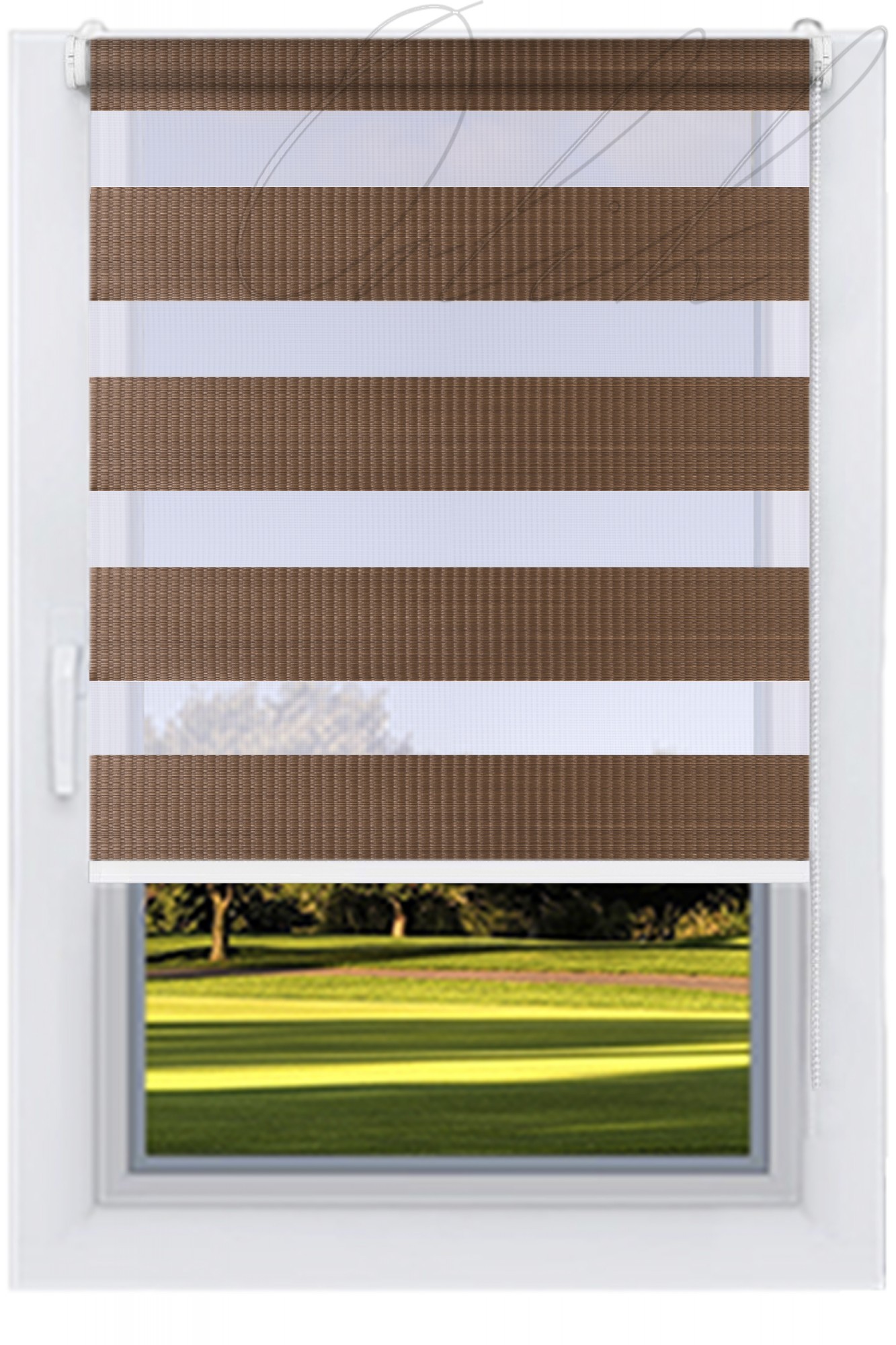 

Ролета тканевая DECOLUX СИЕНА Ореховый 62,5х250 Д-Н вал 25 белый