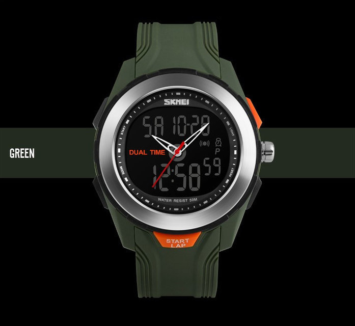 

Часы спортивные Skmei Dual Time 1157 green (0327)