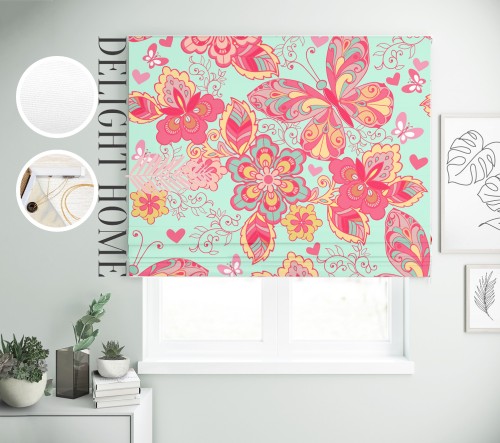 

Римская штора с фотопечатью 15-156 система Light I&H Джуси велюр 100*170 см