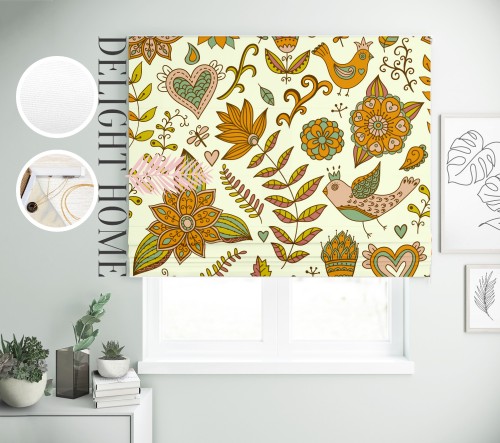 

Римская штора с фотопечатью 15-187 система Light I&H Джуси велюр 300*170 см