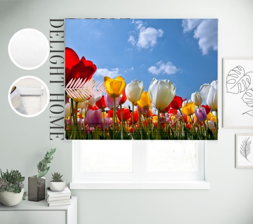 

Римская штора с фотопечатью 03-187 система Prestige I&H Джуси велюр 180*170 см