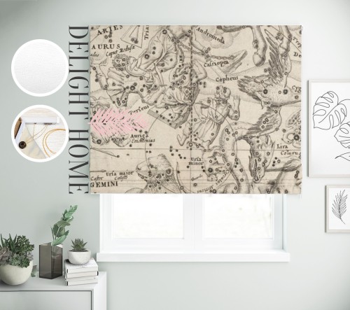 

Римская штора с фотопечатью 16-049 система Light I&H Джуси велюр 90*170 см