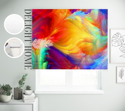 

Римская штора с фотопечатью 00-133 система Prestige I&H Джуси велюр 160*170 см