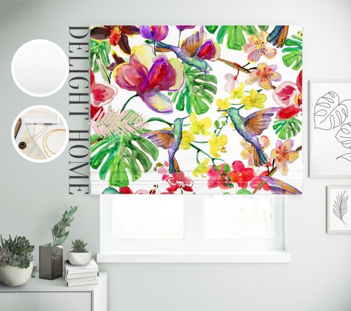 

Римская штора с фотопечатью 15-169 система Light I&H Джуси велюр 170*170 см