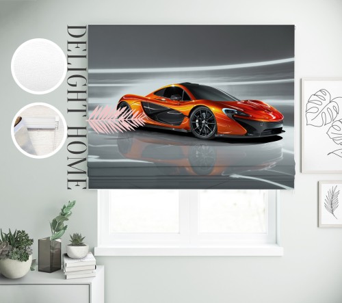 

Римская штора с фотопечатью 00-450 система Prestige I&H Джуси велюр 170*170 см