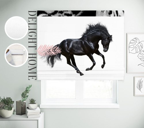 

Римская штора с фотопечатью 04-476 система Prestige I&H Джуси велюр 120*170 см