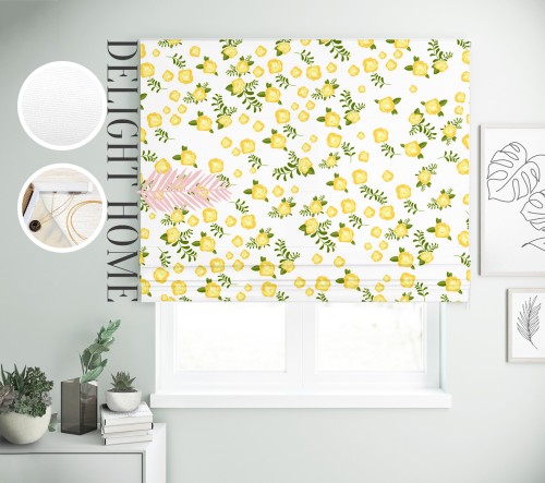 

Римская штора с фотопечатью 02-072 система Prestige I&H Джуси велюр 150*170 см