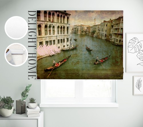 

Римская штора с фотопечатью 00-055 система Prestige I&H Джуси велюр 40*170 см
