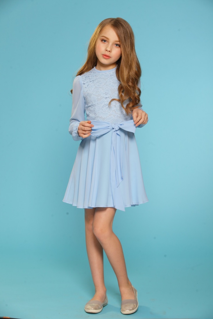 

Платье для девочек Lukas Kids комбинированное 140 голубое(5513a)