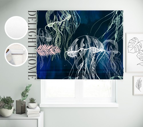 

Римская штора с фотопечатью 08-042 система Prestige I&H Джуси велюр 180*170 см