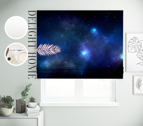 

Римская штора с фотопечатью 07-008 система Light I&H Джуси велюр 60*170 см