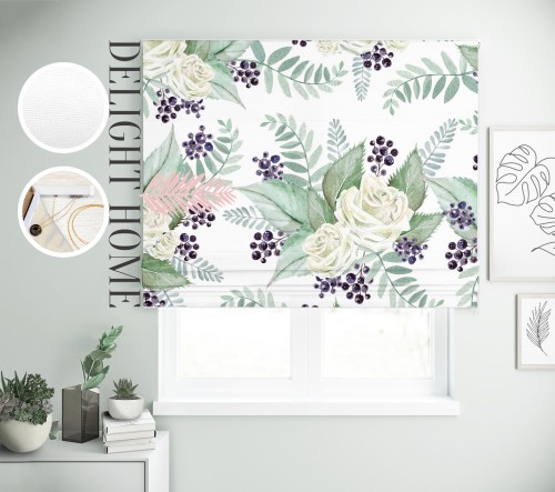 

Римская штора с фотопечатью 02-048 система Light I&H Джуси велюр 90*170 см