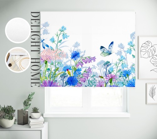

Римская штора с фотопечатью 08-022 система Light I&H Джуси велюр 60*170 см