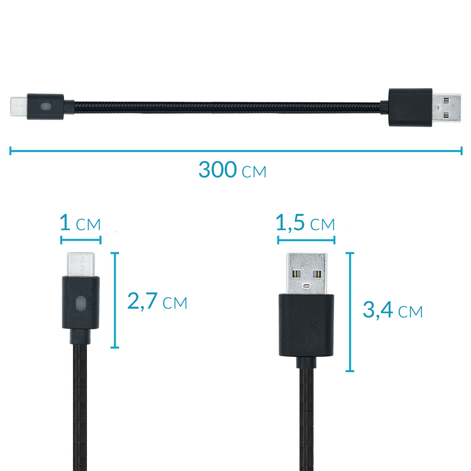 Зарядный кабель DOBE 3м USB / USB Type-C для геймпада DualSense Sony  PlayStation PS5 / PS5 Digital Edition / Microsoft Xbox Series S,X /  Nintendo Switch с LED подсветкой статуса зарядки –