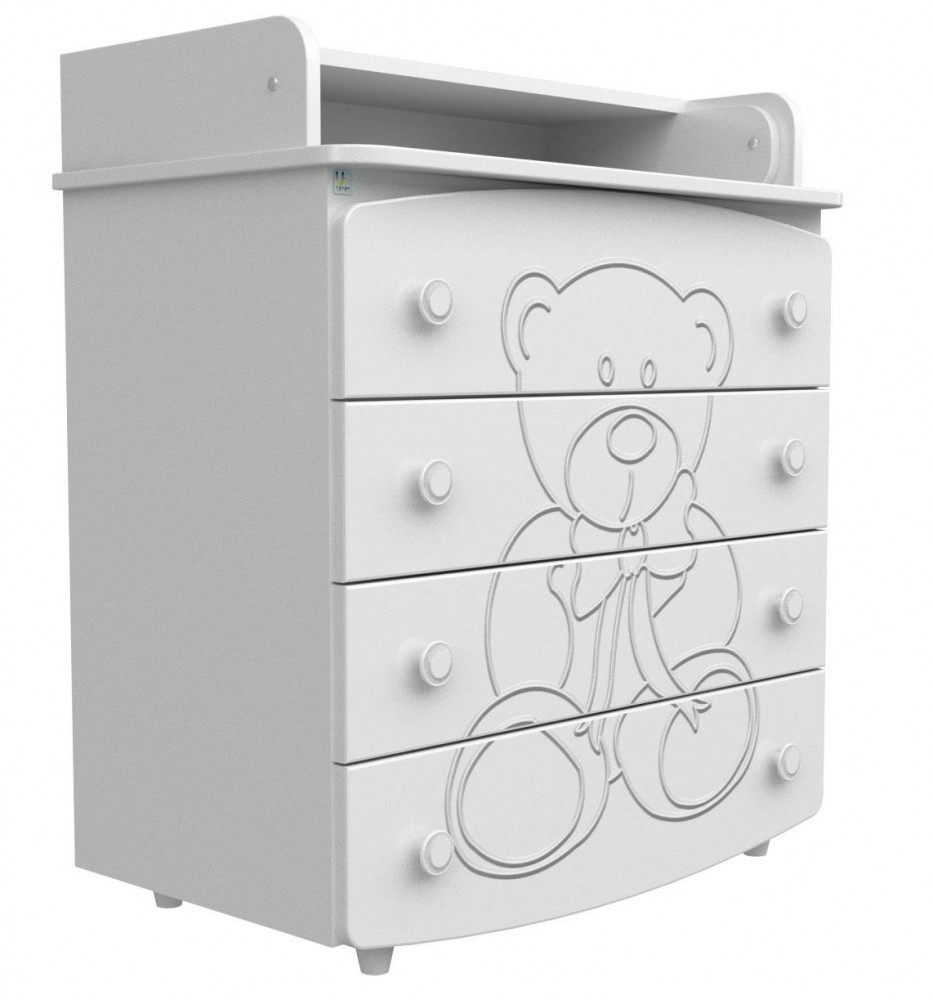 

Комод-пеленатор Верес (ДСП-МДФ) , белый (декор мишка) 33.4.4.2.06