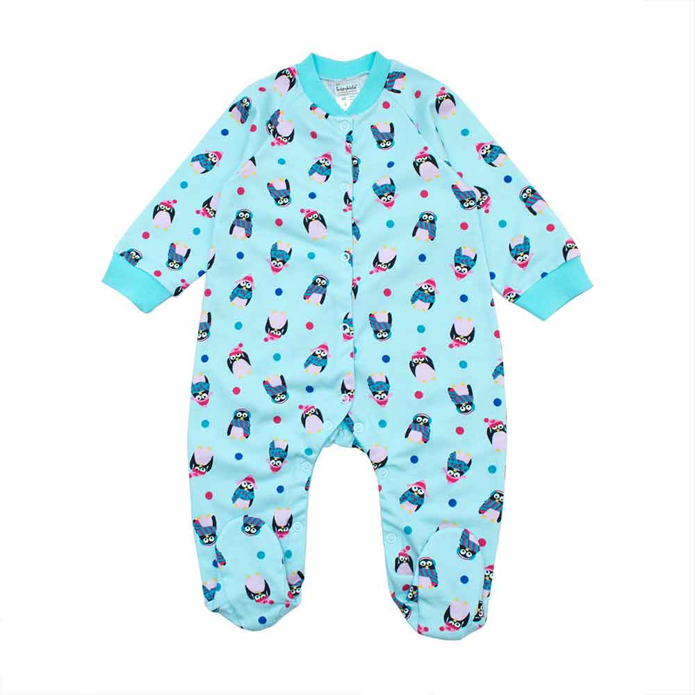 

Человечек Пингвины Interkids 6-9 месяцев 74см Бирюза 4559