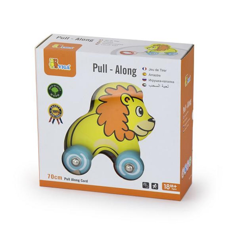 

Игрушка-каталка Viga Toys "Лев"