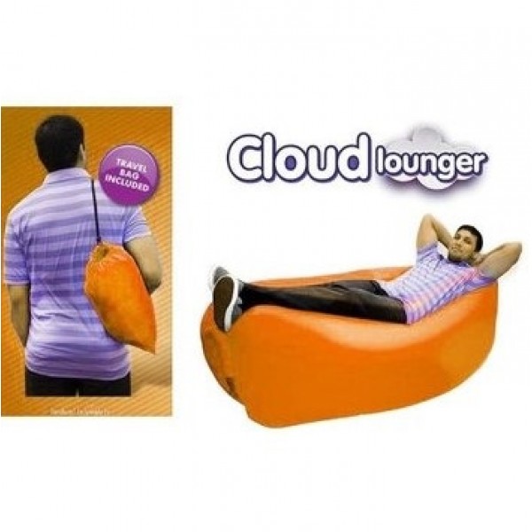 

Надувной матрас, диван, шезлонг Cloud Lounger оранжевый, в сумке
